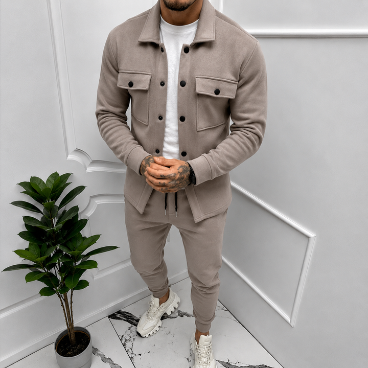 Men's Two-Piece Shirt Jacket Co-Ord Set