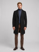 Men's Tailored Single-Breasted Overcoat in black