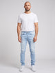 Men's Slim Tapered Jeans in light blue