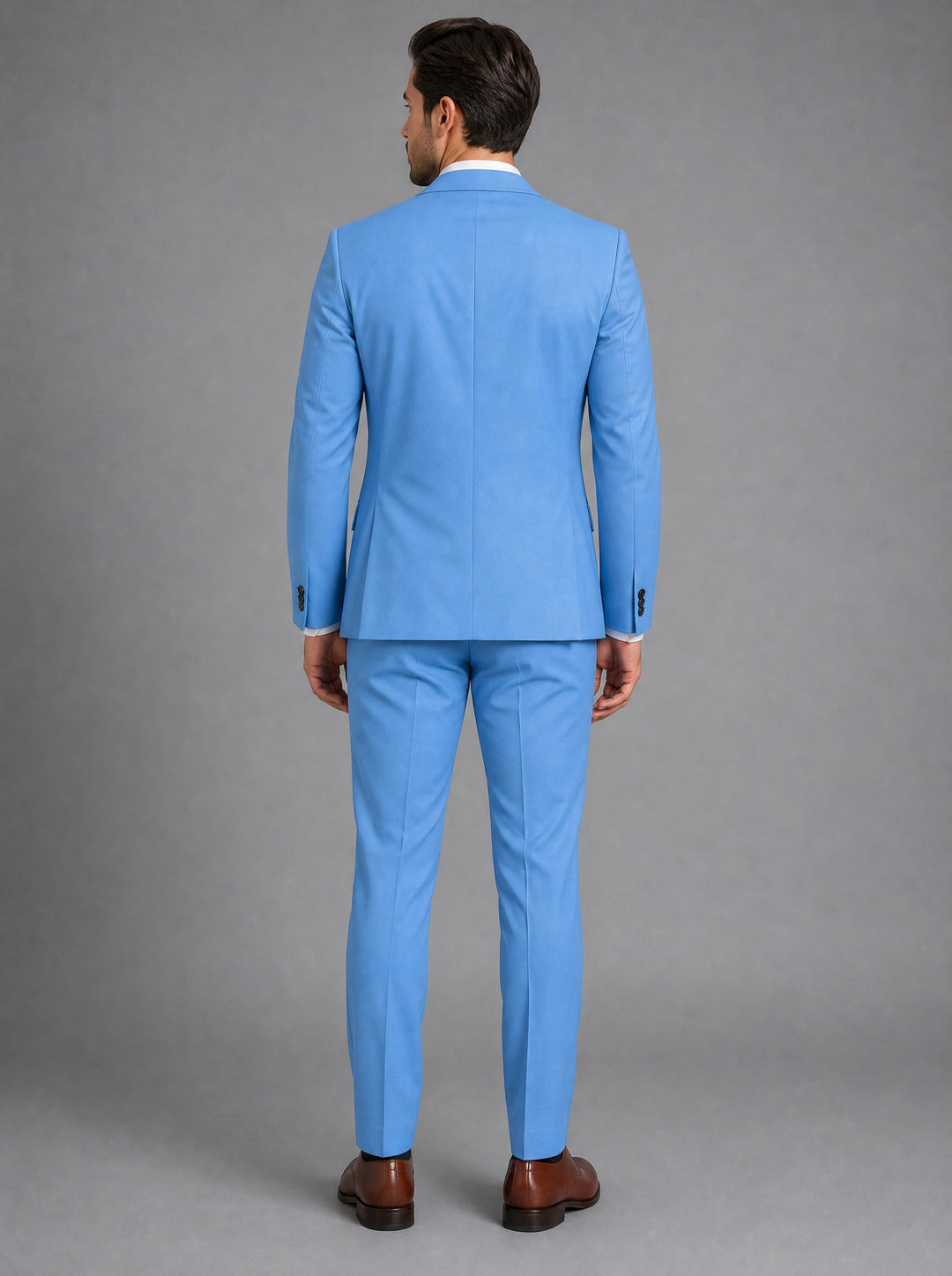 Men's Slim Fit Two-Piece Suit in light blue