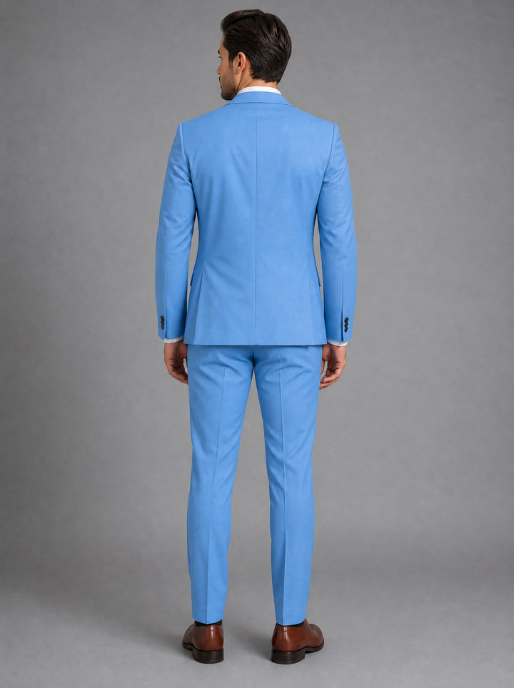 Men's Slim Fit Two-Piece Suit in light blue