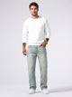 Men's Relaxed Straight Leg Jeans in light green