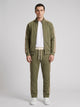 Men's Two-Stripe Track Suit in olive green