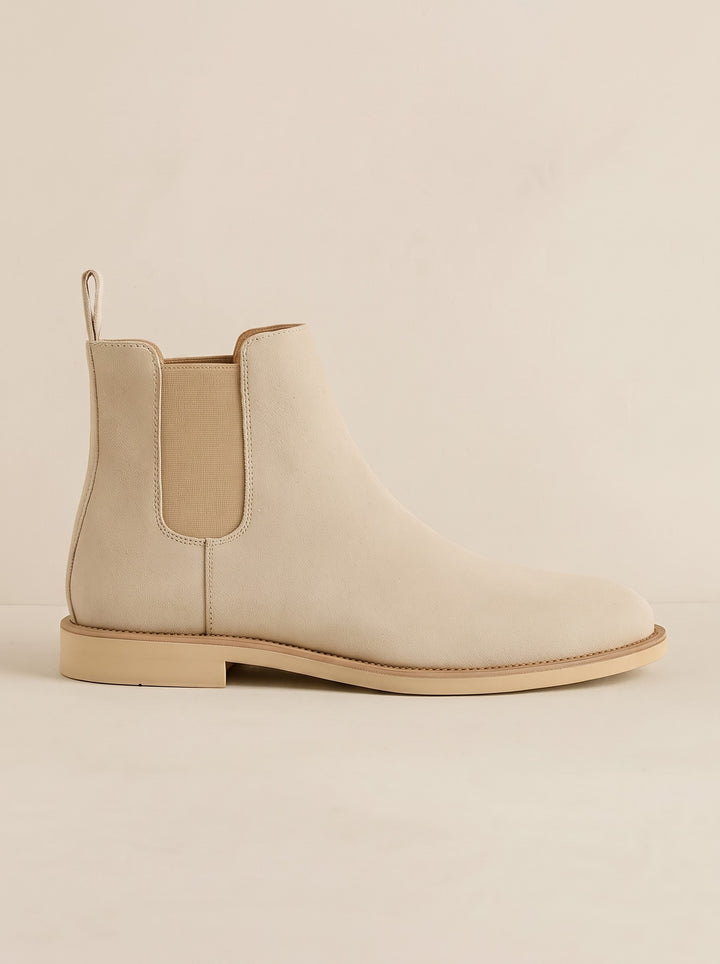 Men's Suede Chelsea Boots in beige