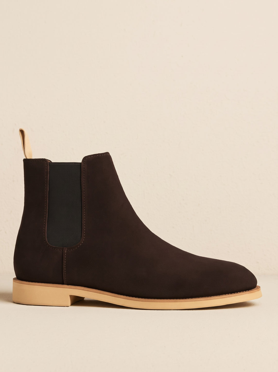 Men's Suede Chelsea Boots in dark brown