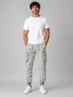 Men's Tapered Cargo Trousers in light grey
