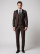 Men's Three-Piece Occasion Suit in dark brown