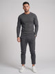 Men's Long Sleeve Top and Tapered Jogger Set in dark grey