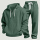 Men's Waffle Knit Half-Zip Hoodie Set