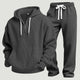 Men's Waffle Knit Half-Zip Hoodie Set
