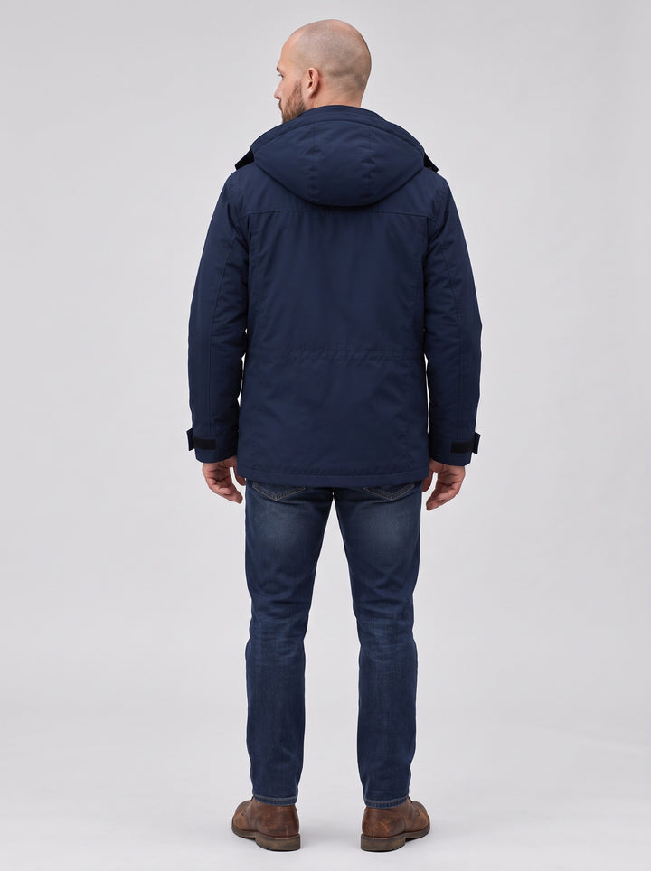 Men's Waterproof Padded Winter Jacket in navy