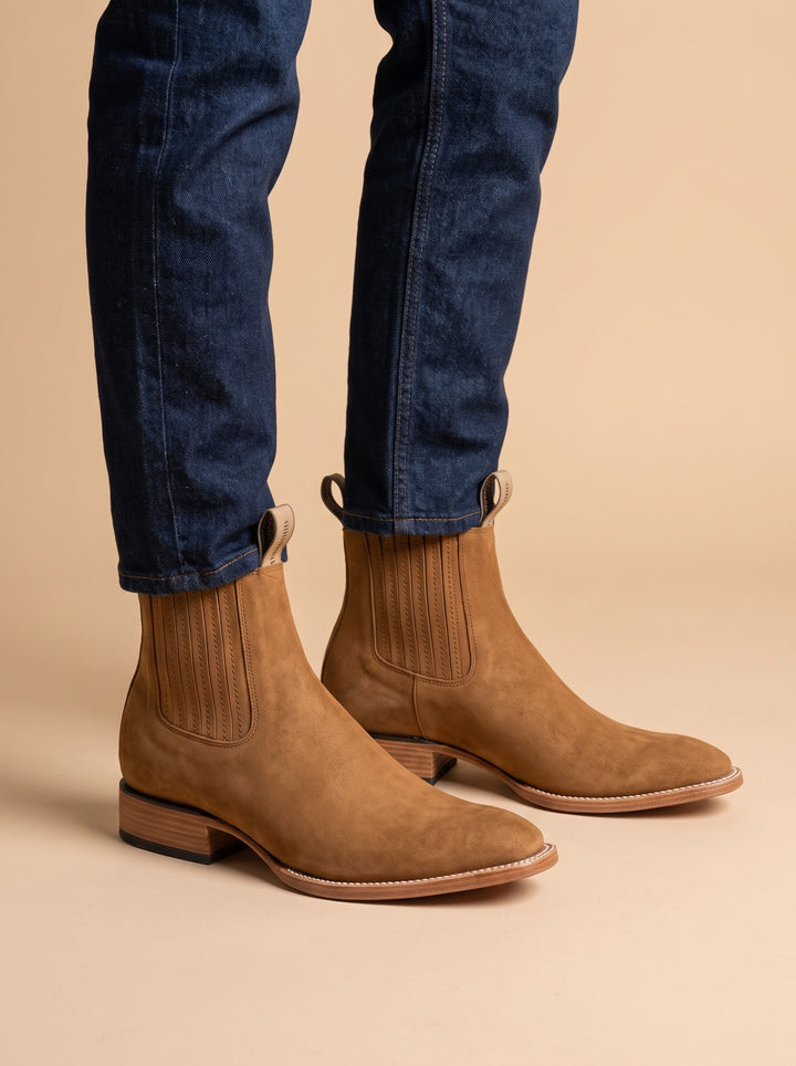 Men's Western Chelsea Boots in brown