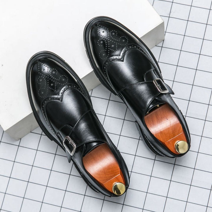 Men's Wingtip Monk Strap Brogue Shoes