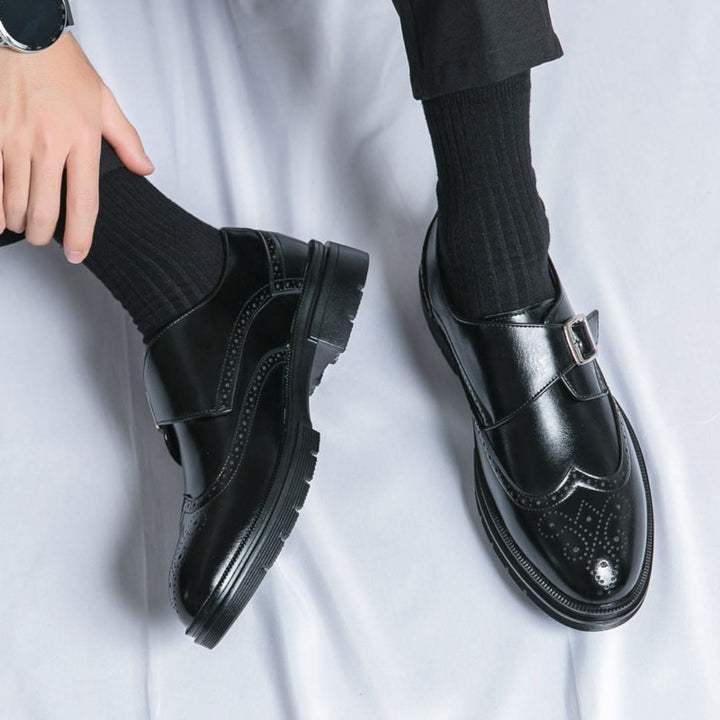 Men's Wingtip Monk Strap Brogue Shoes