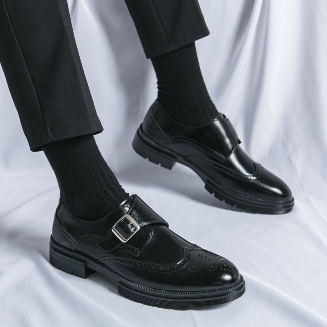 Men's Wingtip Monk Strap Brogue Shoes