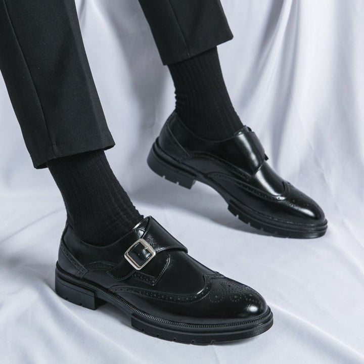 Men's Wingtip Monk Strap Brogue Shoes