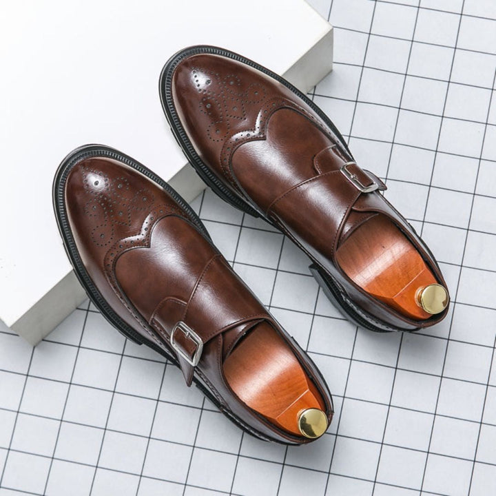 Men's Wingtip Monk Strap Brogue Shoes