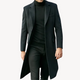 Men's Long Notch Lapel Overcoat