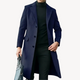 Men's Long Notch Lapel Overcoat
