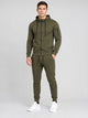 Men's Zip-Up Hooded Tracksuit Set in green
