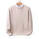 Women's plain crew neck pullover sweater with long sleeves