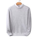 Women's plain crew neck pullover sweater with long sleeves