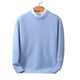 Women's plain crew neck pullover sweater with long sleeves