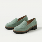Women's penny loafers with chunky ridged soles