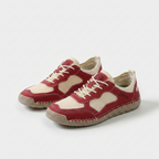 Panel trainers with lace-up fastening, mesh-look inserts and textured sole