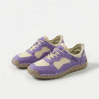 Panel trainers with lace-up fastening, mesh-look inserts and textured sole