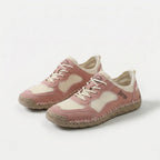 Panel trainers with lace-up fastening, mesh-look inserts and textured sole