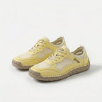 Panel trainers with lace-up fastening, mesh-look inserts and textured sole