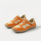 Panel trainers with lace-up fastening, mesh-look inserts and textured sole