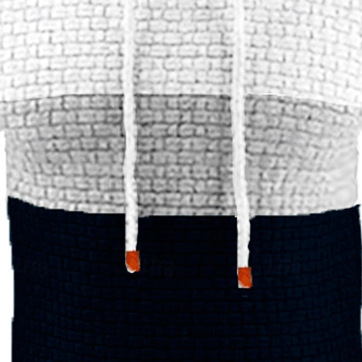 Men's Colour Block Waffle Hoodie