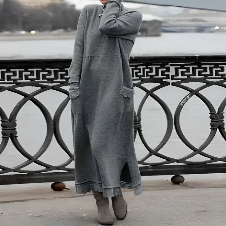 Women's Cosy High Neck Jumper Dress