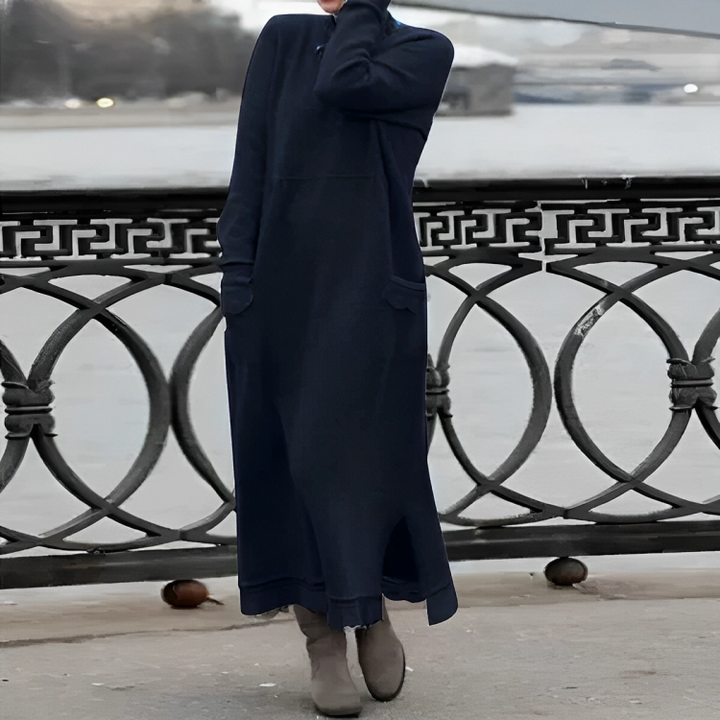 Women's Cosy High Neck Jumper Dress