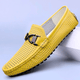 Perforated loafers with buckle detail and flat driving sole