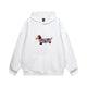 Women's hoodie with dog graphic and kangaroo pocket