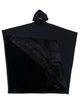 Women's oversized hooded poncho sweatshirt with diagonal front panel