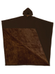 Women's oversized hooded poncho sweatshirt with diagonal front panel