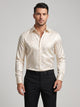 Men's paisley jacquard satin shirt in off white