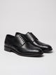 Men's leather wingtip brogue dress shoes in black