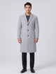 Men's slim fit single-breasted topcoat in light grey