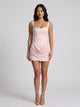 Women's square neck corset mini dress in pink