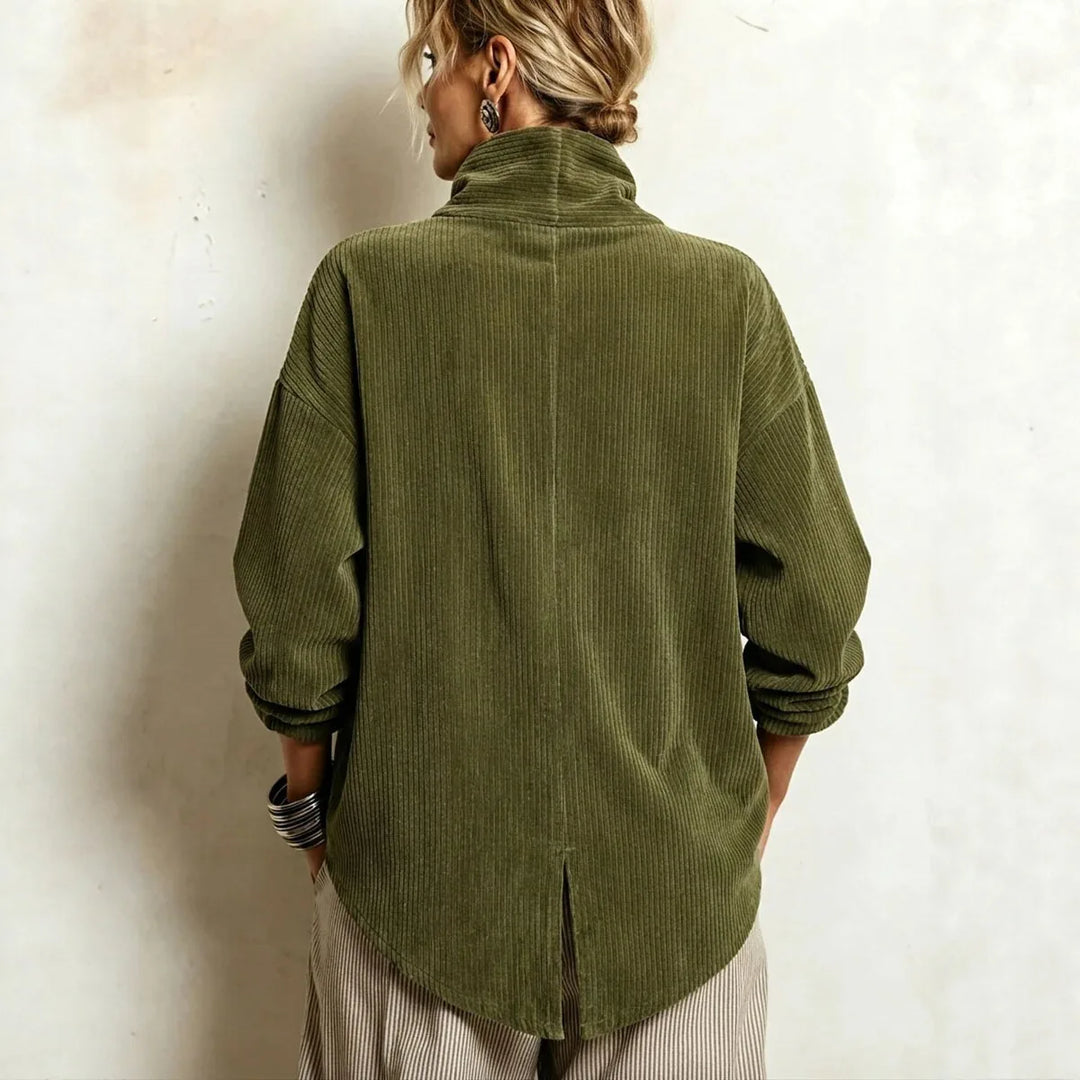 Women's Textured High-Collar Jumper