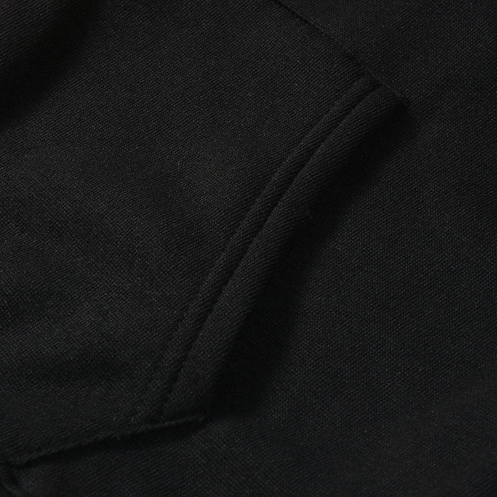 Men's split colour block graphic hoodie with printed back design