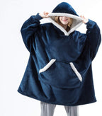 Women's oversized long hooded blanket hoodie with front pocket