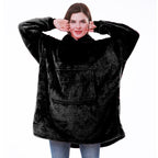 Women's oversized long hooded blanket hoodie with front pocket