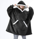 Women's oversized long hooded blanket hoodie with front pocket