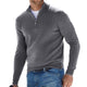 Men's quarter zip jumper with mock neck and long sleeves